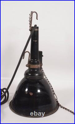 Lampe à Suspension Vintage Bauhaus Art Déco Lampe Atelier Industrielle black