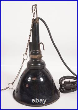 Lampe à Suspension Vintage Bauhaus Art Déco Lampe Atelier Industrielle black