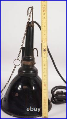 Lampe à Suspension Vintage Bauhaus Art Déco Lampe Atelier Industrielle black