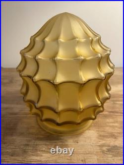 Lampe à suspension Art Déco en verre et cuivre Longueur 45 diametre 24