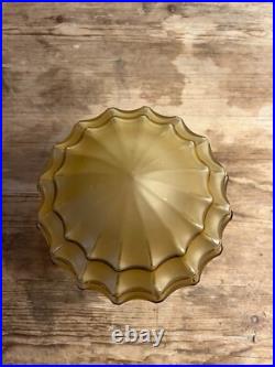 Lampe à suspension Art Déco en verre et cuivre Longueur 45 diametre 24