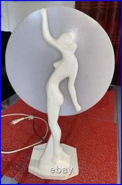 Lampe ancienne Art Deco Femme Nue 50 cm de haut