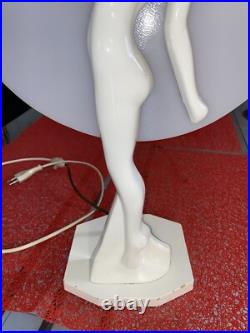 Lampe ancienne Art Deco Femme Nue 50 cm de haut