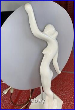 Lampe ancienne Art Deco Femme Nue 50 cm de haut