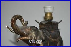 Lampe ancienne éléphant régule et marbre