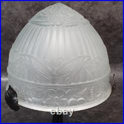 Lampe ancienne en fer forgé signée M. VOUTIER art déco ref AP188