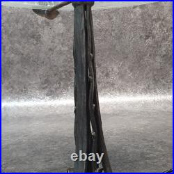 Lampe ancienne en fer forgé signée M. VOUTIER art déco ref AP188