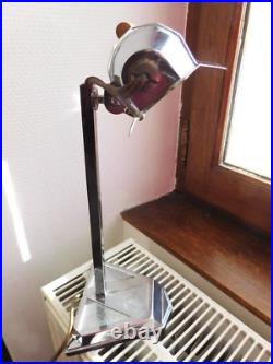 Lampe ancienne pirouett, art déco en métal chrome