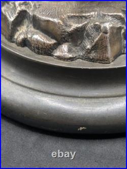 Lampe ancienne régule lion Art Nouveau vers 1900 pied animalier naturaliste déco