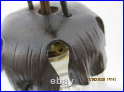 Lampe applique Art Deco fer forge tulipe verre Asteroid style Daum Majorelle