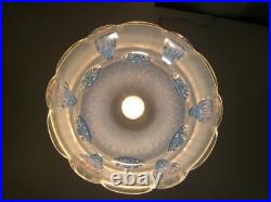 Lampe art déco 1930 1940 moderniste chrome coupelle Ezan opalescente