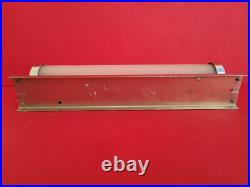 Lampe art deco 1930 Déflecteur et pied métal chromé Tube en verre dépoli 32 cms