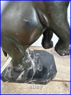 Lampe art deco Éléphant Régule Marbre Signé PERRINA