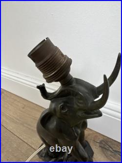 Lampe art deco Éléphant Régule Marbre Signé PERRINA