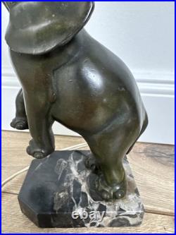 Lampe art deco Éléphant Régule Marbre Signé PERRINA