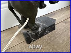 Lampe art deco Éléphant Régule Marbre Signé PERRINA