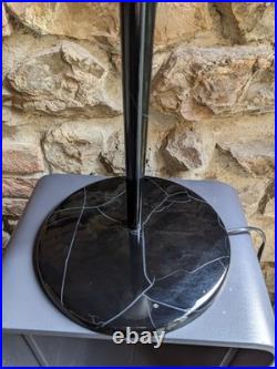 Lampe art déco MAZDA LITA en acier LAQUÉ NOIRE craquelé écaille en parfait état