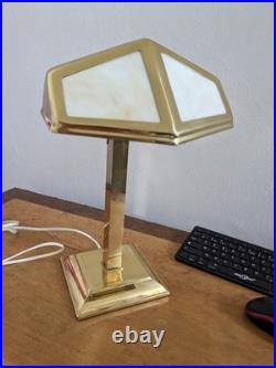Lampe art déco PIROUETT de direction en laiton poli avec verres en albatrinne co