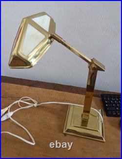 Lampe art déco PIROUETT de direction en laiton poli avec verres en albatrinne co