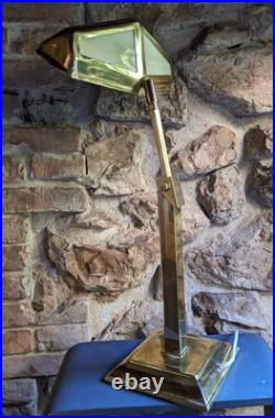 Lampe art déco PIROUETT de direction en laiton poli avec verres en albatrinne co