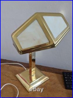 Lampe art déco PIROUETT de direction en laiton poli avec verres en albatrinne co