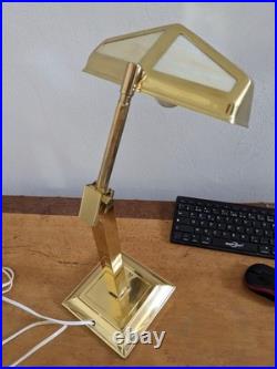 Lampe art déco PIROUETT de direction en laiton poli avec verres en albatrinne co