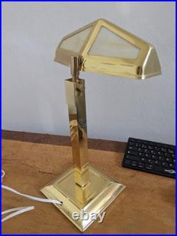 Lampe art déco PIROUETT de direction en laiton poli avec verres en albatrinne co