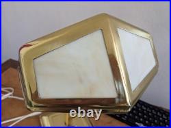 Lampe art déco PIROUETT de direction en laiton poli avec verres en albatrinne co