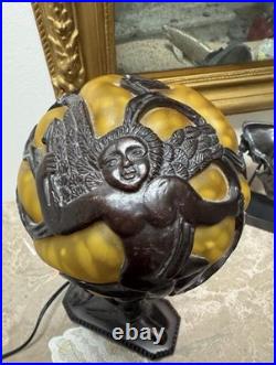Lampe art déco bronze