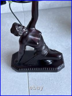 Lampe art déco bronze