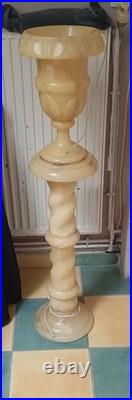 Lampe art déco en albâtre