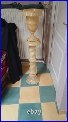 Lampe art déco en albâtre