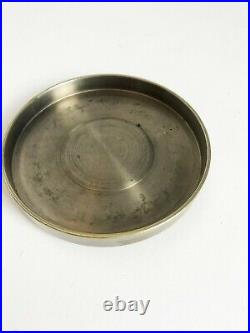 Lampe art deco moderniste boule cristal bronze nickelé Jacques Adnet Baccarat