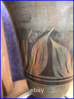 Lampe art deco signée A. Ducobu en dinanderie