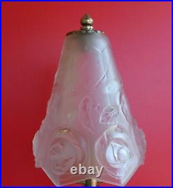 Lampe art deco verrerie des Andelys Verlys des hanots