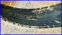 Lampe art deco vintage tripode fer forgé brutaliste ferronnerie d'art FERRO ARTE