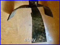 Lampe art deco vintage tripode fer forgé brutaliste ferronnerie d'art FERRO ARTE