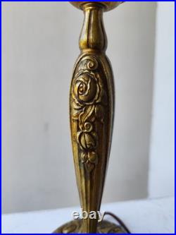 Lampe bronze Art nouveau Art déco Fleurs Et Bronze