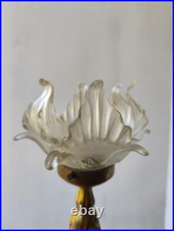 Lampe bronze Art nouveau Art déco Fleurs Et Bronze