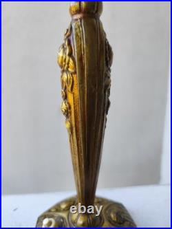 Lampe bronze Art nouveau Art déco Fleurs Et Bronze