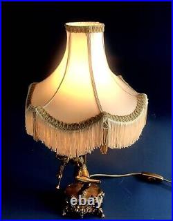Lampe bronze amour/chérubin musicien vintage 70