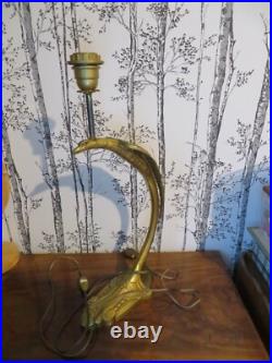 Lampe bronze décor animalier signé Charles Ranc art deco 1930 avec tulipe Muller