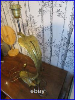 Lampe bronze décor animalier signé Charles Ranc art deco 1930 avec tulipe Muller