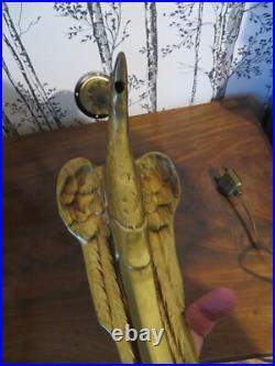 Lampe bronze décor animalier signé Charles Ranc art deco 1930 avec tulipe Muller