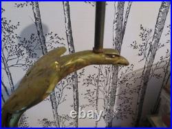 Lampe bronze décor animalier signé Charles Ranc art deco 1930 avec tulipe Muller