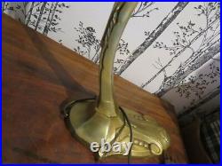 Lampe bronze décor animalier signé Charles Ranc art deco 1930 avec tulipe Muller