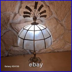 Lampe bronze, nacre esprit art déco