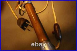 Lampe bureau orientable PIROUETT métal bois art deco ve design vintage 1930