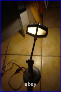 Lampe bureau orientable PIROUETT métal bois art deco ve design vintage 1930