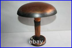 Lampe champignon amovible Art déco Bauhaus, en cuivre